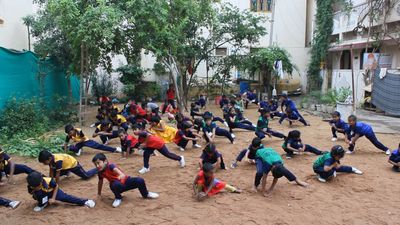 Stretching exercises with the whole class