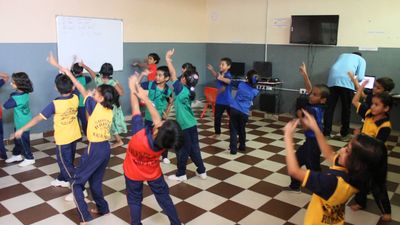 Indoor activity session in the assembly hall